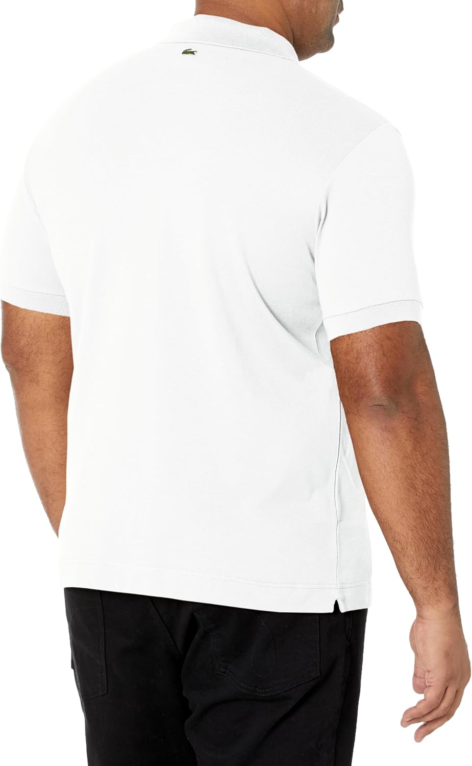 Lacoste мужская короткая рукав теннисная бейдж поло, Blanc — фото 2