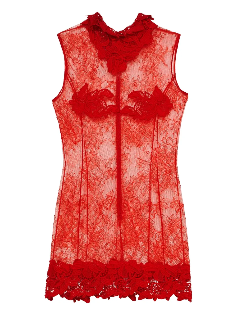 

Кружевное мини-платье BLUMARINE, красный