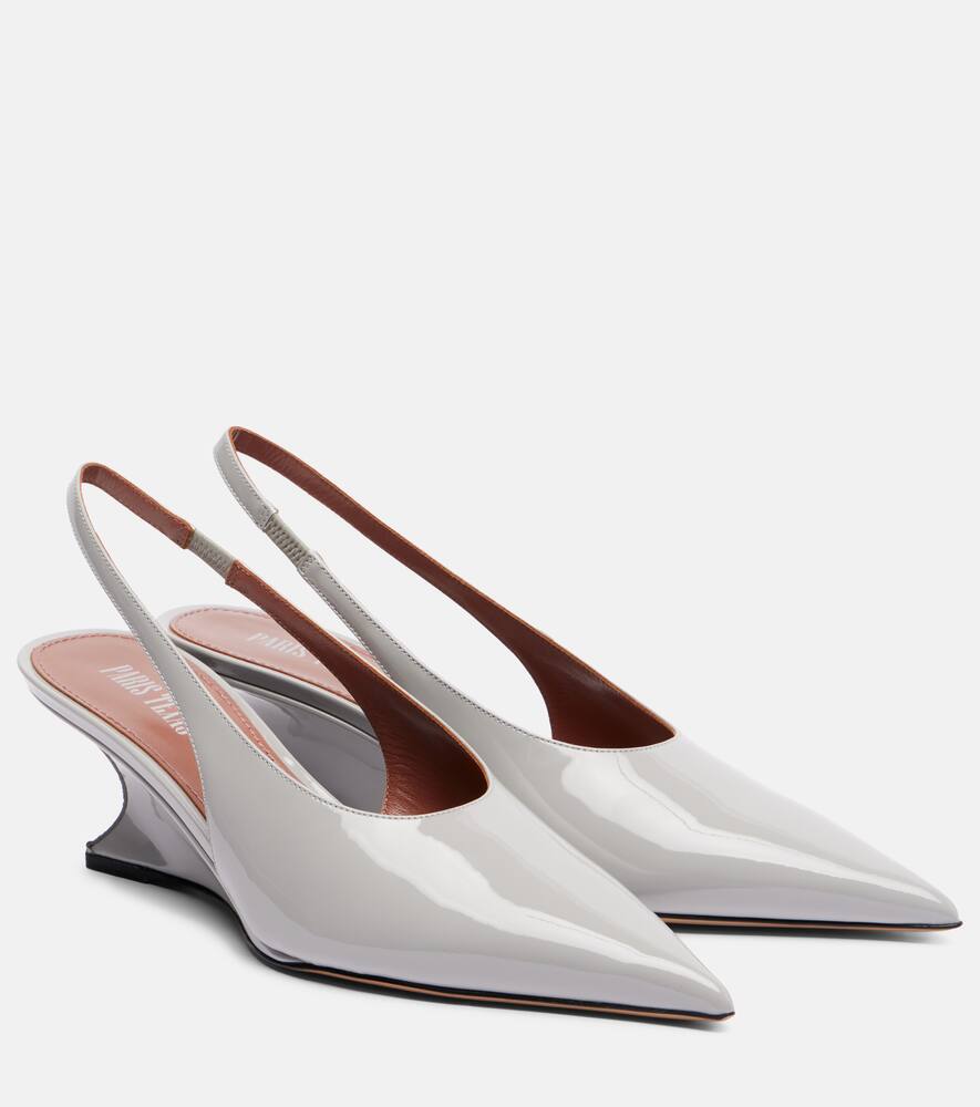 Туфли-лодочки Nina 50 из лаковой кожи на шпильке Paris Texas, Grey