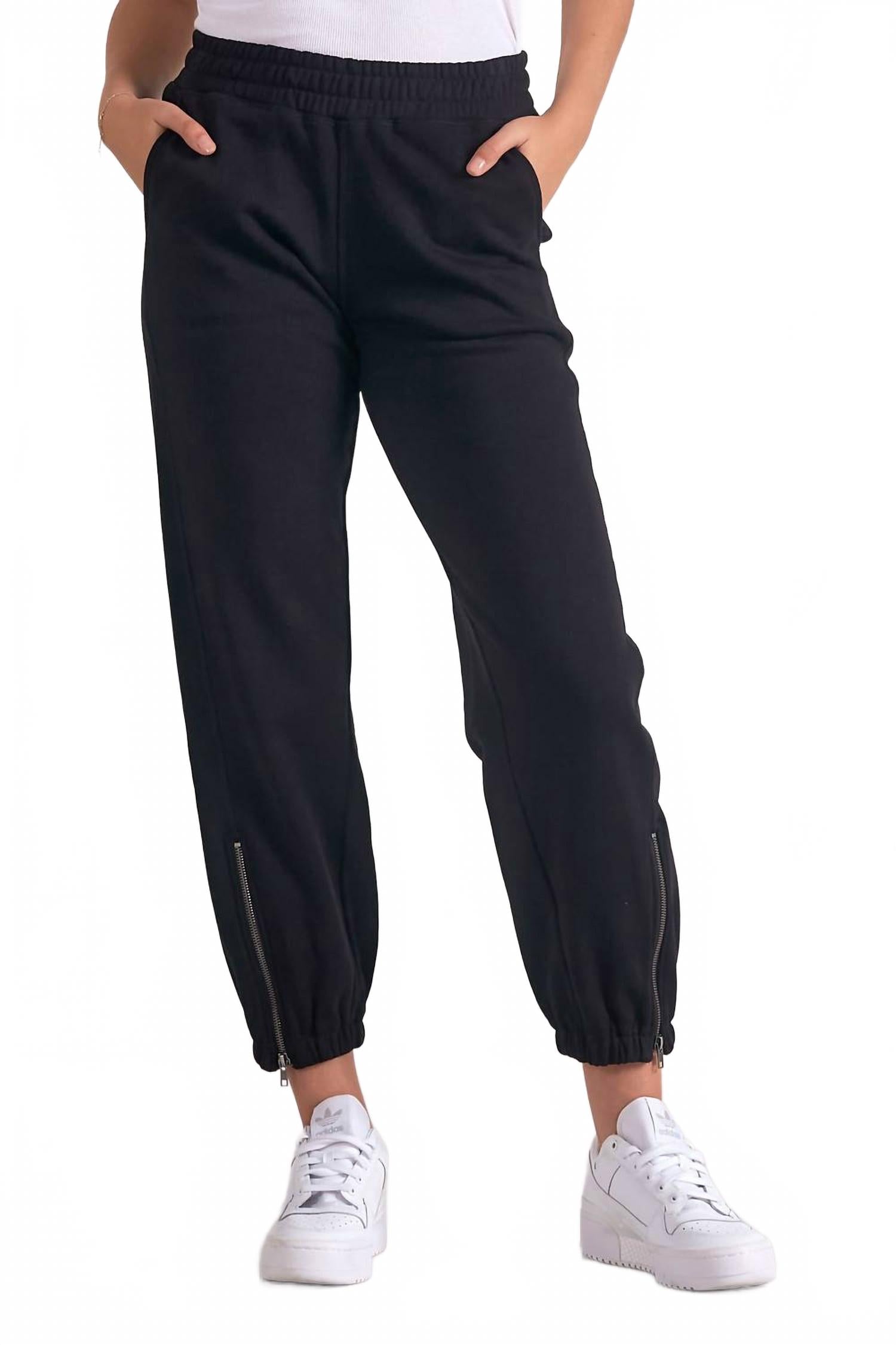 

Харлоу Джоггеры с боковой молнией черные ELAN