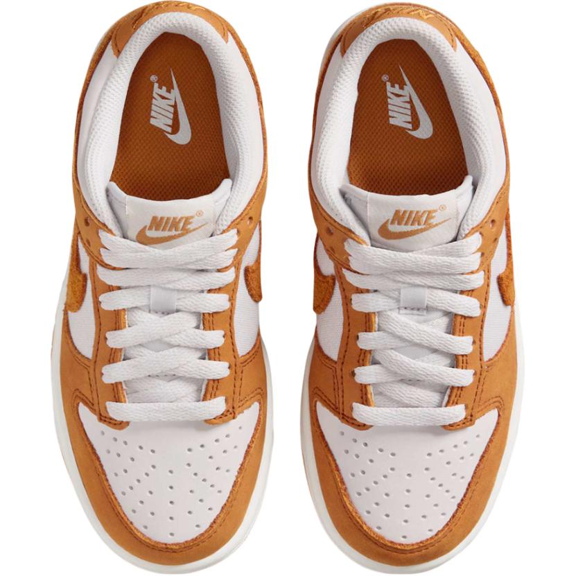 Nike Dunk устойчивые к истиранию низкие детские скейтбординговые кроссовки white orange для подростков — фото 4