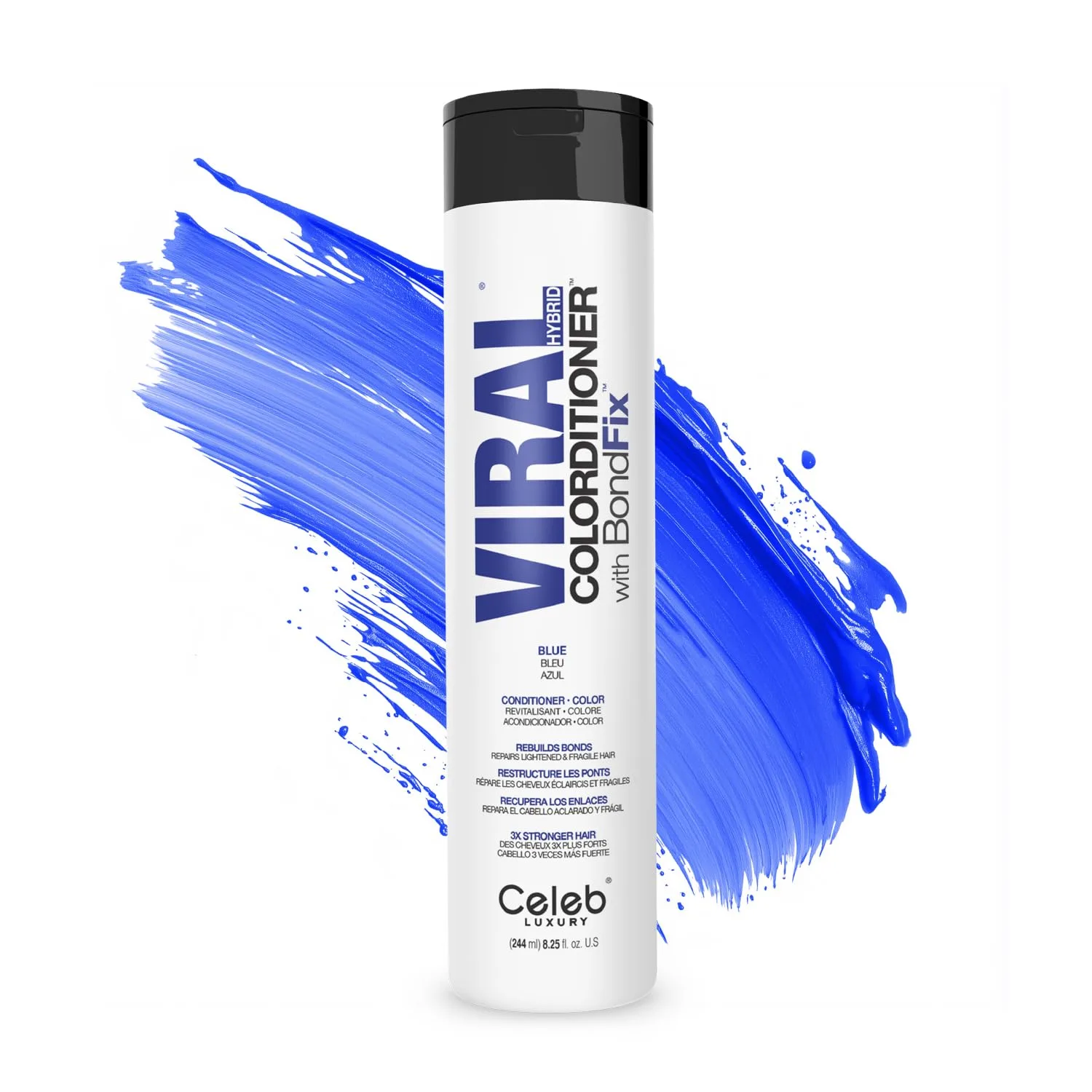 Кондиционер для волос Celeb Luxury Color Depositing Conditioner - средство для обновления цвета с компонентами Bondfix Bond Rebuilder, Viral и Gem Lites, подходит для использования с Colorwash., Blue