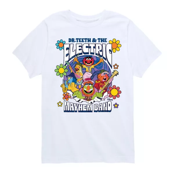 

Футболка с рисунком «Электрический хаос» от The Muppets Boys 8-20 Dr. Disney, белый