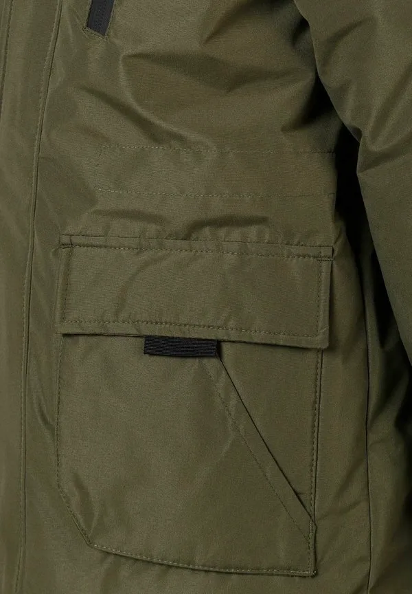 Теплая зимняя куртка с капюшоном в стиле милитари Minoti, Khaki — фото 4