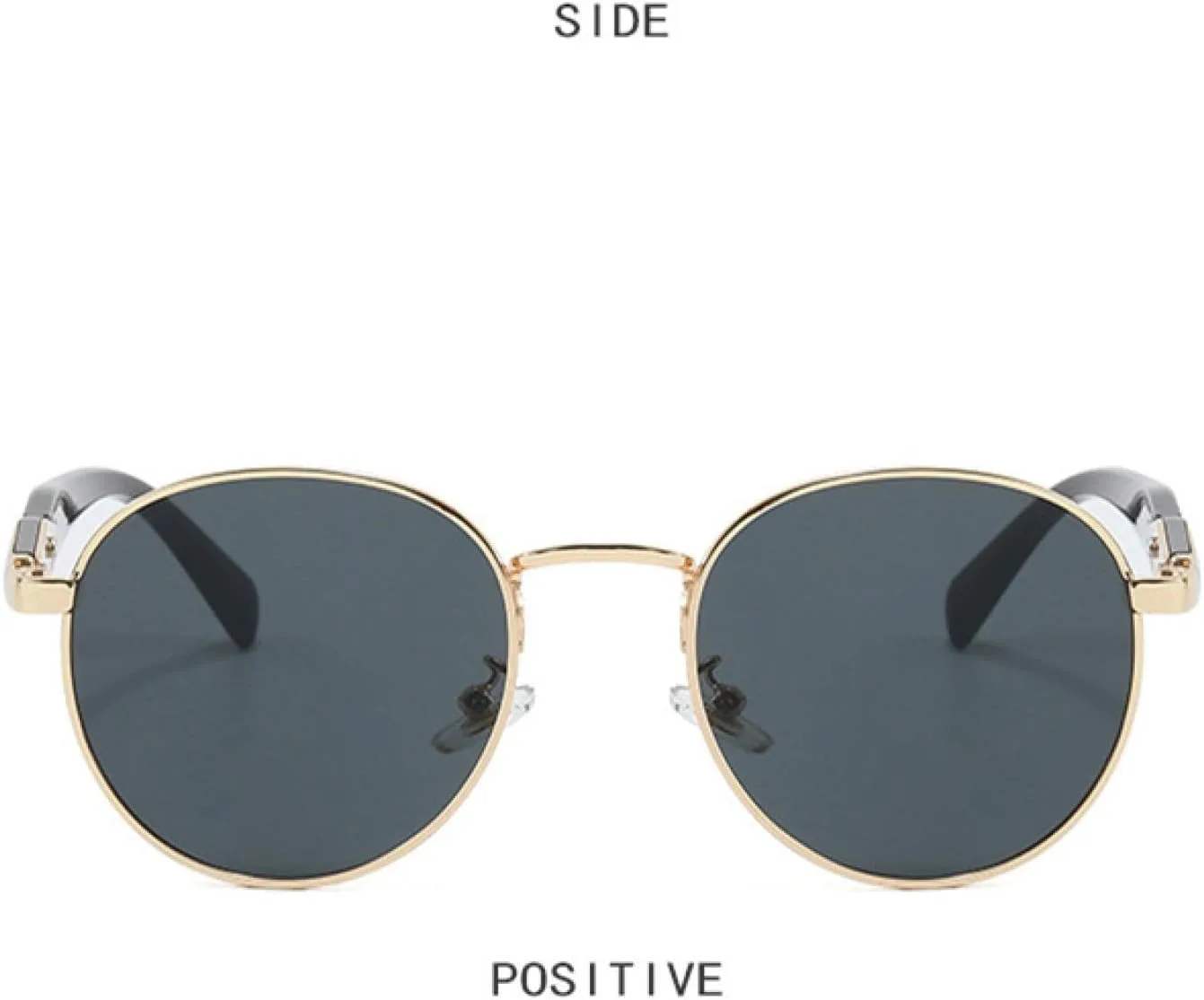 

Солнцезащитные очки в металлической оправе прямоугольной формы для мужчин, роскошные, в стиле ретро, ​​женские, с защитой от УФ-излучения UV400 VFDHN, Gold