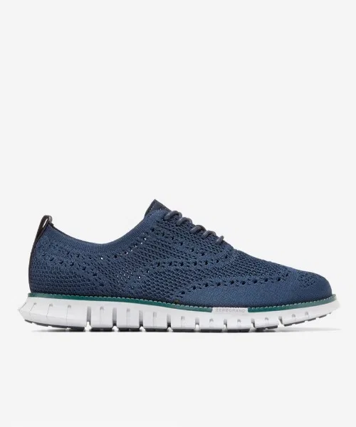 Мужские туфли Cole Haan ZEROGRAND Stitchlite Wingtip тёмно-синие