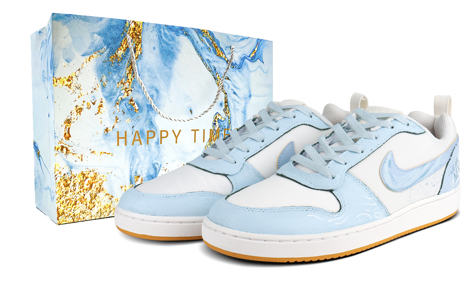 

Nike Мужские скейтерские кроссовки Court Borough Abrasion Resistant Low top White Blue