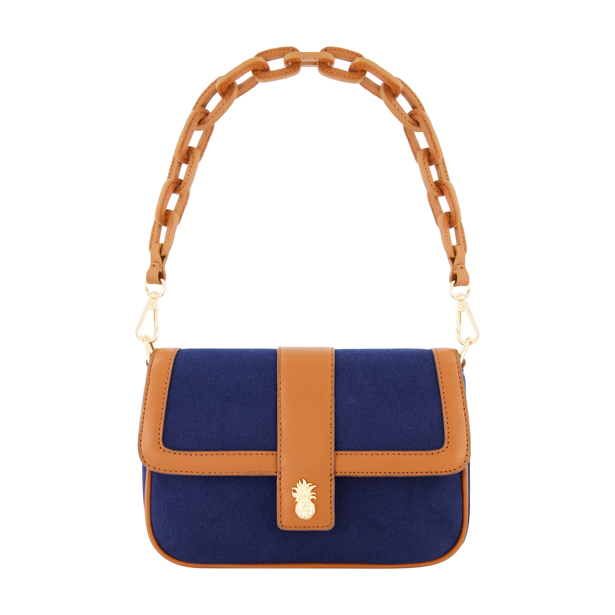 

Solid Canvas Flap with Double leather strap Tommy Bahama, темно-синий