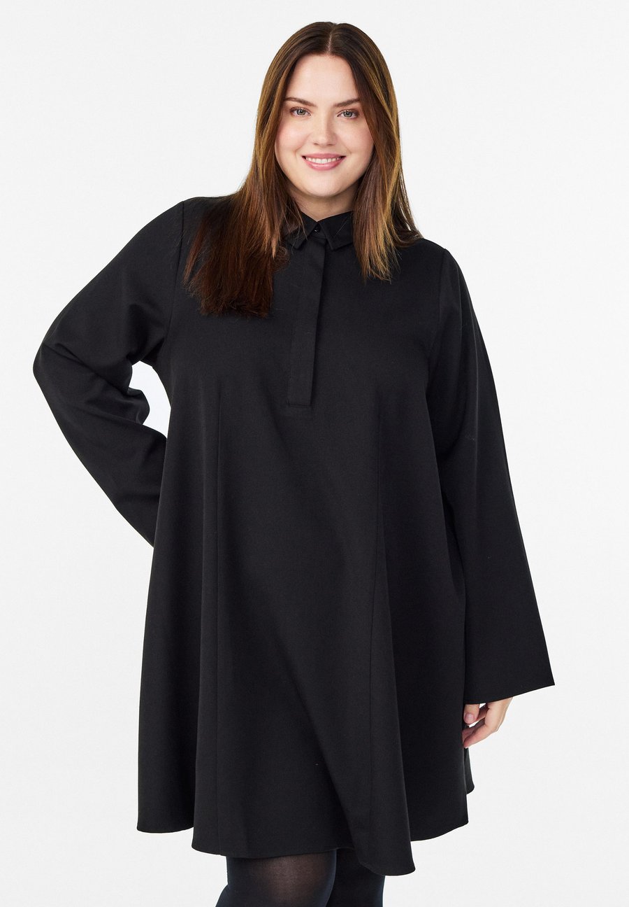 

Платье Zizzi KURZES A-LINIEN-MIT LANGEN ÄRMELN, Black