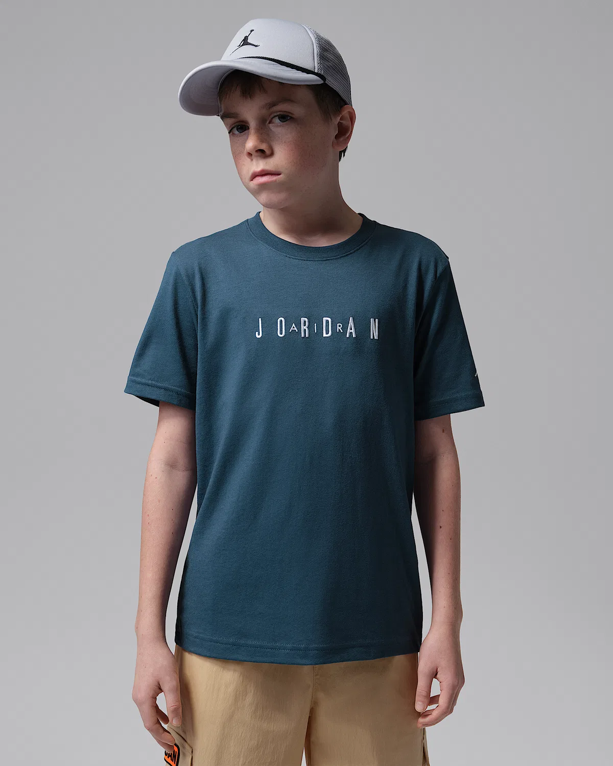 Детская футболка с вышивкой Jordan, Squadron Blue