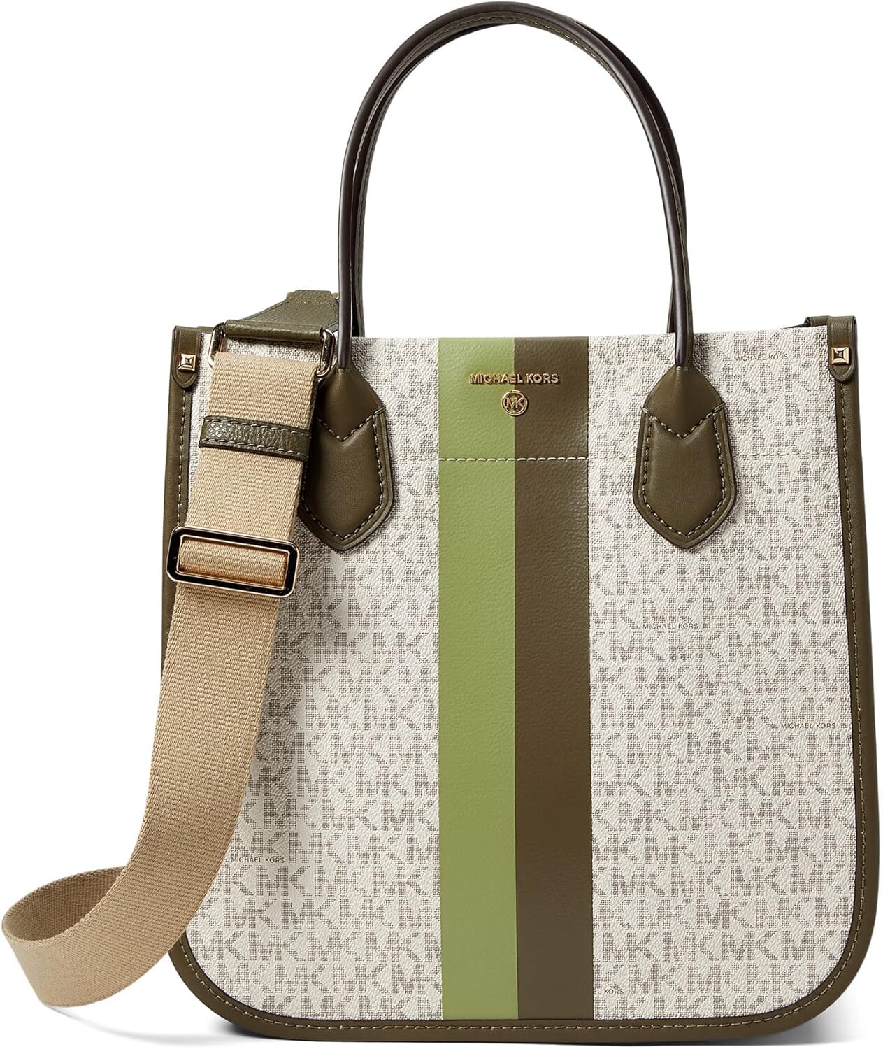 

Сумка-тоут Michael Kors Heidi North/South Canvas светло-шалфейно-оливкового цвета, один размер
