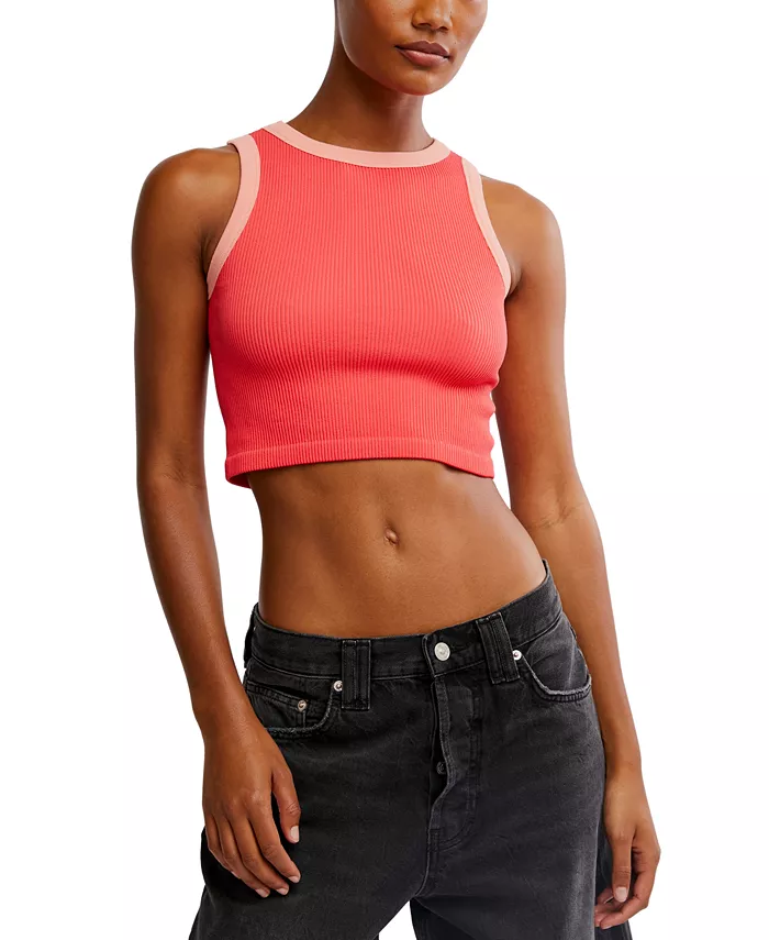 

Женский укороченный топ Brami Make It Happen Free People, красный