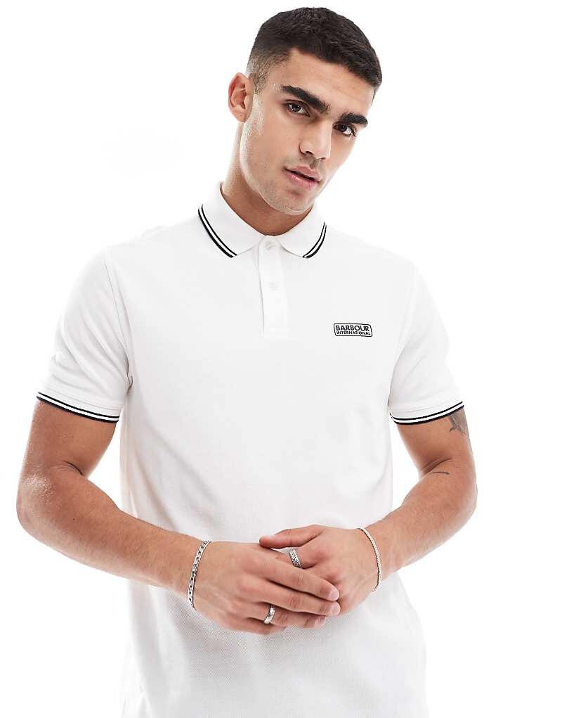 

Barbour International – Evan – рубашка-поло с белой окантовкой