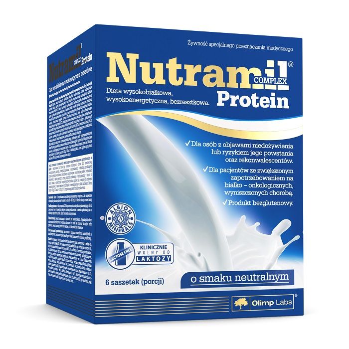 

Лечебное питание Olimp Nutramil Complex Protein Smak Neutralny Saszetki, 6 шт