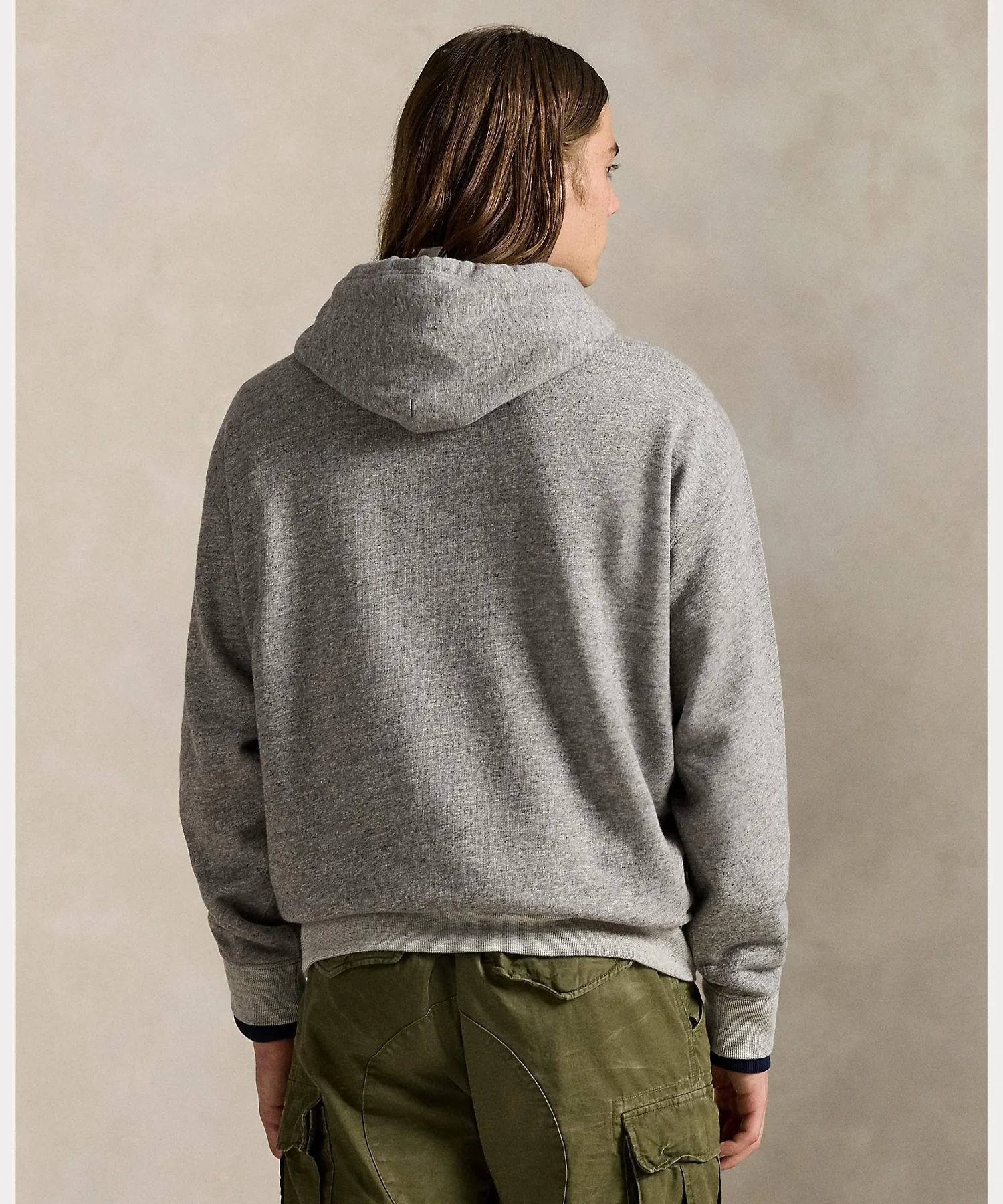 Толстовка с капюшоном из флиса большого размера Polo Ralph Lauren, 020 Gray — фото 4