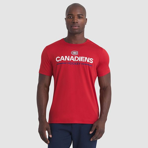 

Мужская красная футболка montreal canadiens authentic pro rink tech Fanatics
