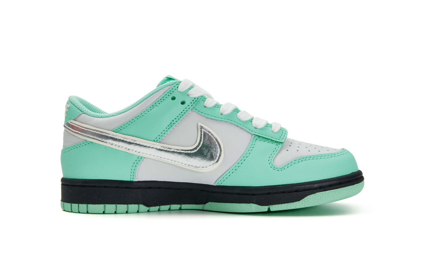 Nike Туфли для скейтбординга dunk 'light menta' anti slip wear resistant low top для подростков белый зеленый черный — фото 4