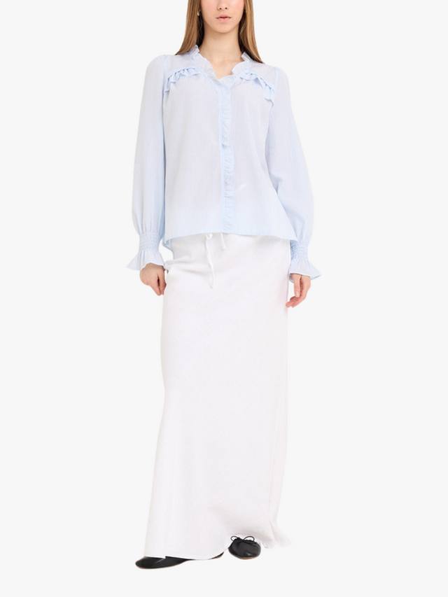 

Рубашка Sonja с полосками и рюшами A-VIEW, Blue/White