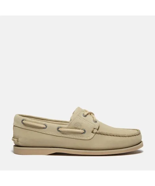 Мужские мокасины из премиальной кожи Classic Boat Shoes Timberland бежевые