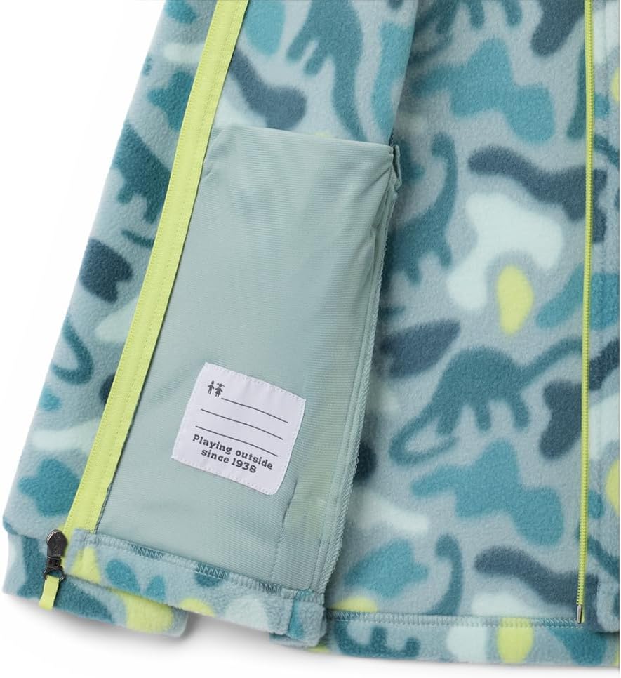 Флисовая кофта Columbia boys Helvetia II Printed Half Snap (для малышей/для больших детей), Crushed Blue Sisters/Everblue — фото 3
