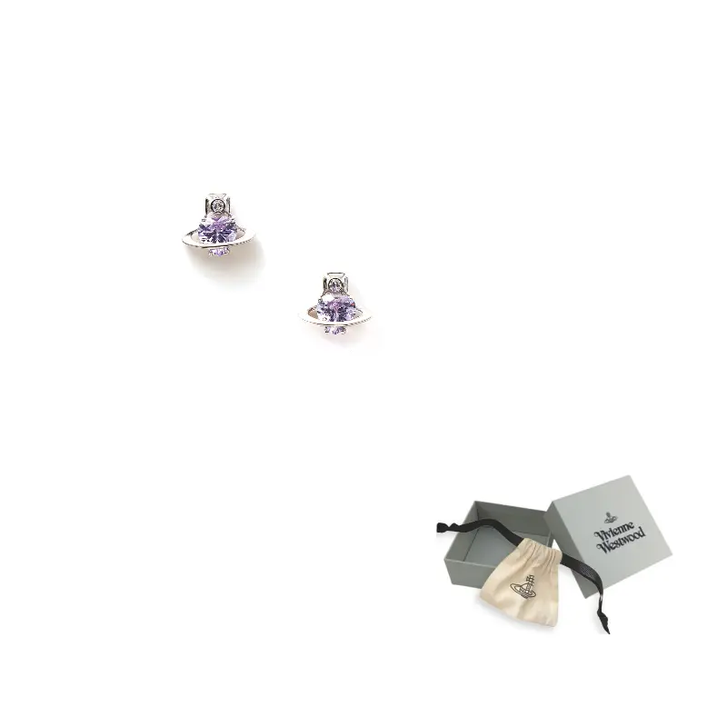 

Vivienne Westwood Серьги-гвоздики из 925 стерлингового серебра Women's Silver/Lavender