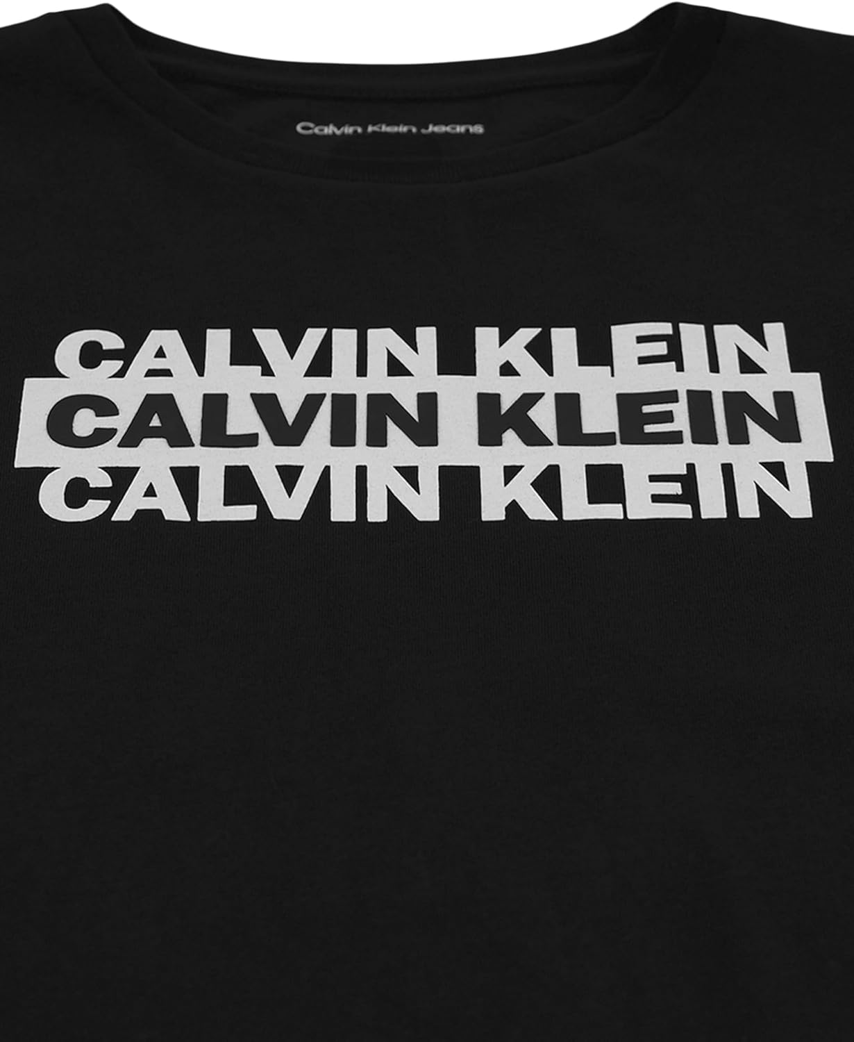 Спортивная футболка Calvin Klein Boys Pull-On Tech Stretch Twill, Bar Middle Black — фото 3
