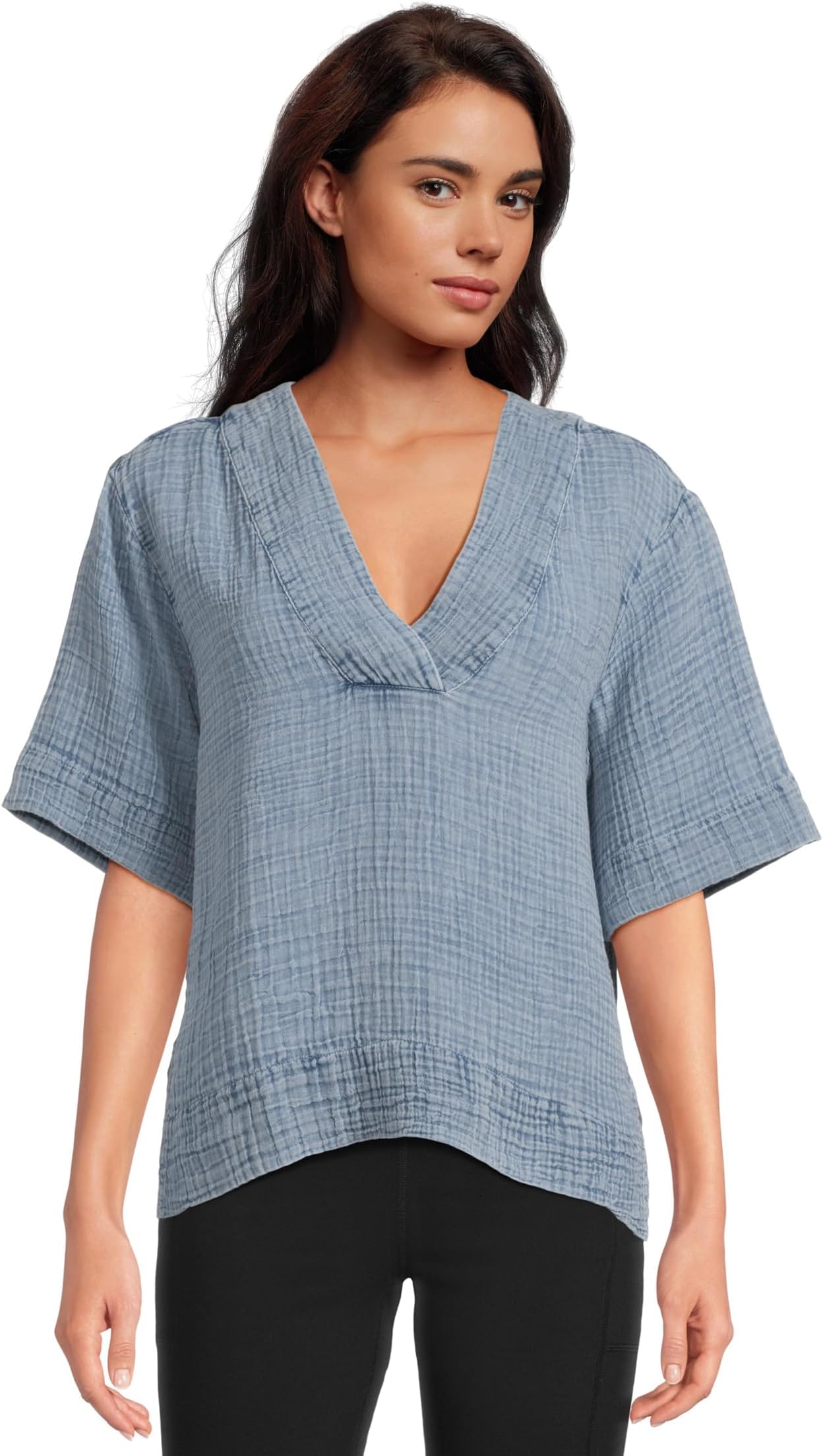 

Женская кофта-поповер Dune Cotton Gauze SS Faherty, Light Indigo Wash