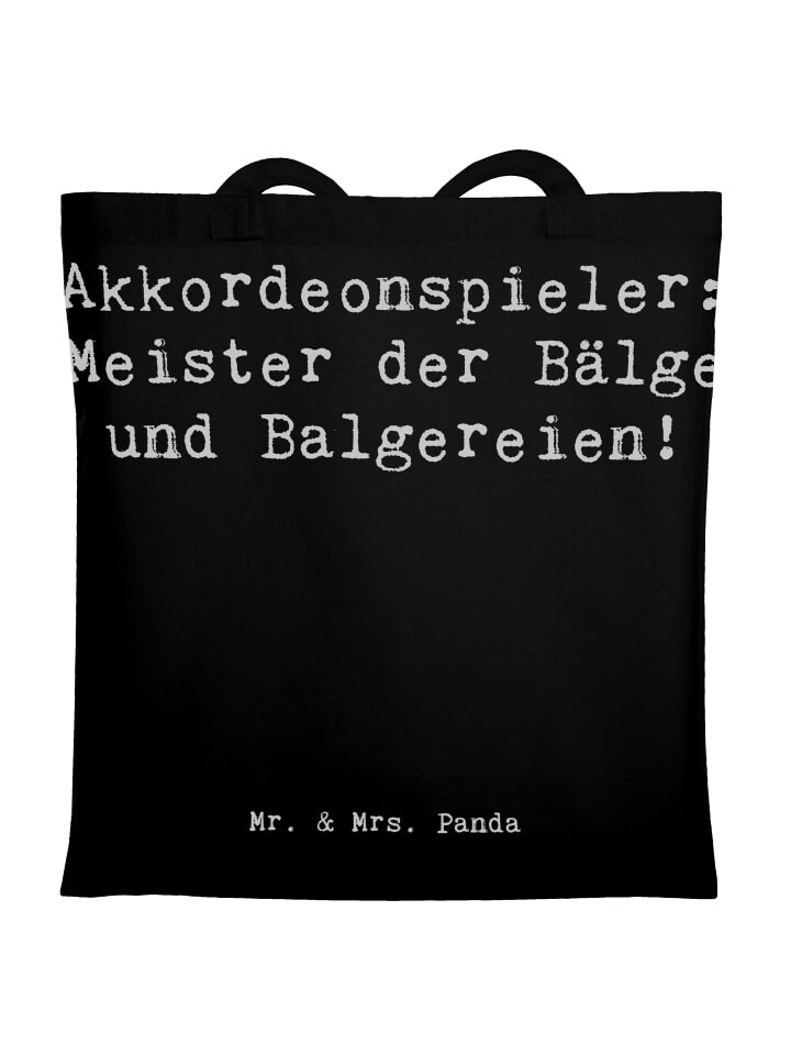 

Сумка Mr. & Mrs. Panda Tragetasche Akkordeonmeister mit Spruch, черный