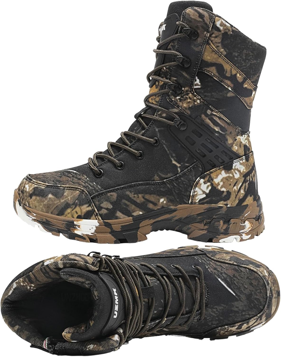 

Мужские легкие тактические боевые ботинки Adornosbt с боковой молнией и противоскользящей подошвой, коричневый