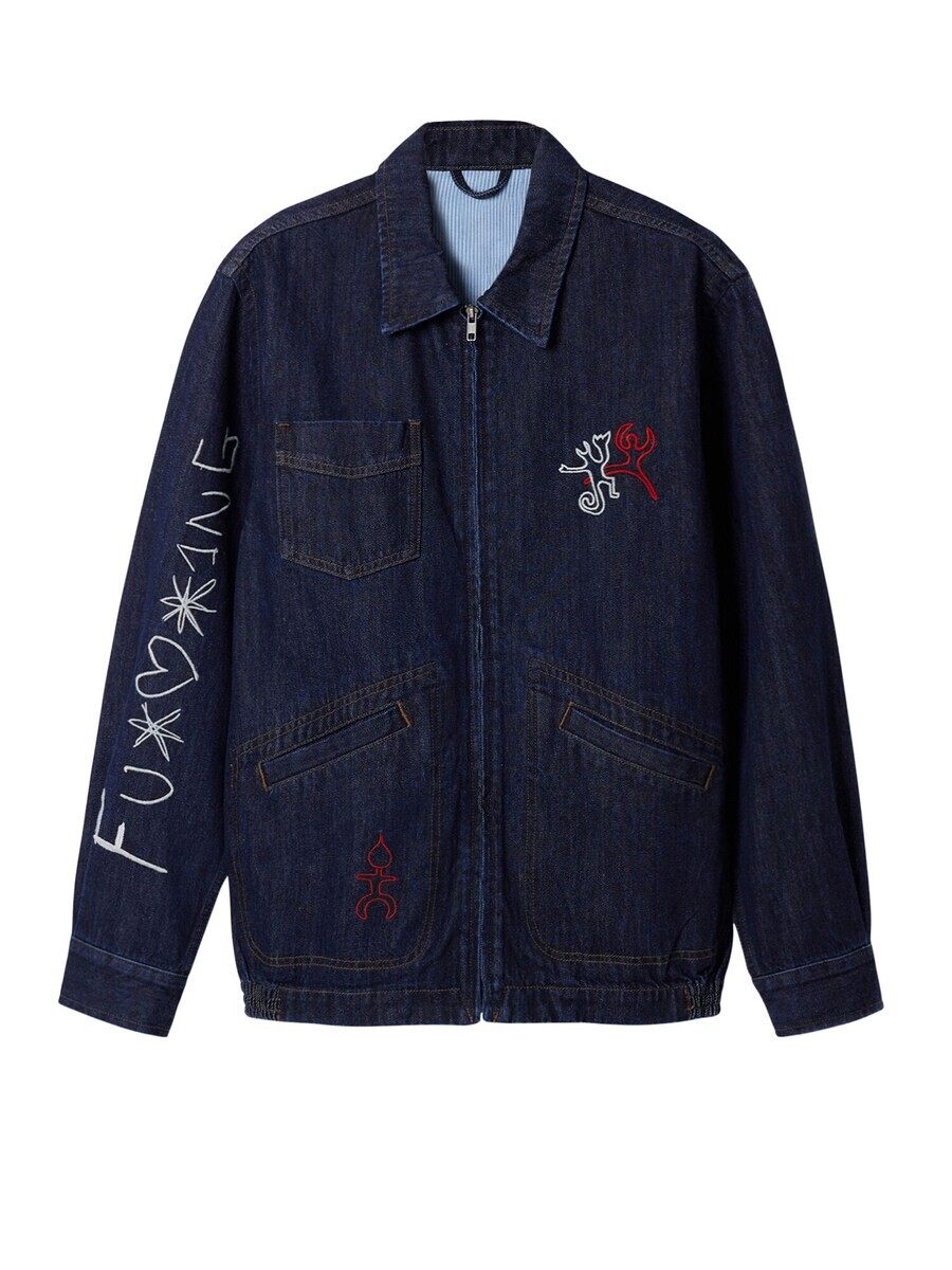 

Куртка Desigual Between-Season, цвет Blue/Night blue/Blue denim