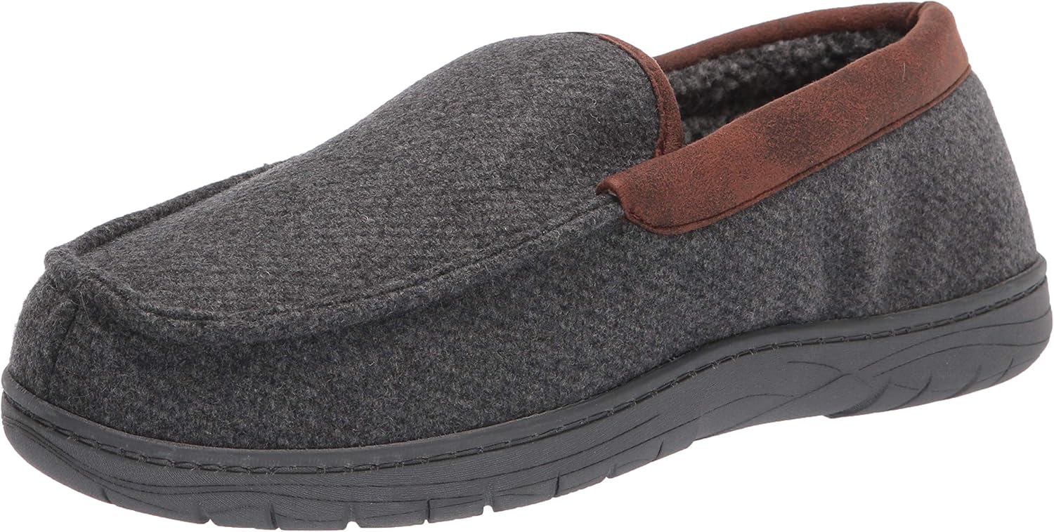 Мужские домашние тапочки Haggar Venetian Slipper для дома и улицы с комфортом из пены с эффектом памяти, серый