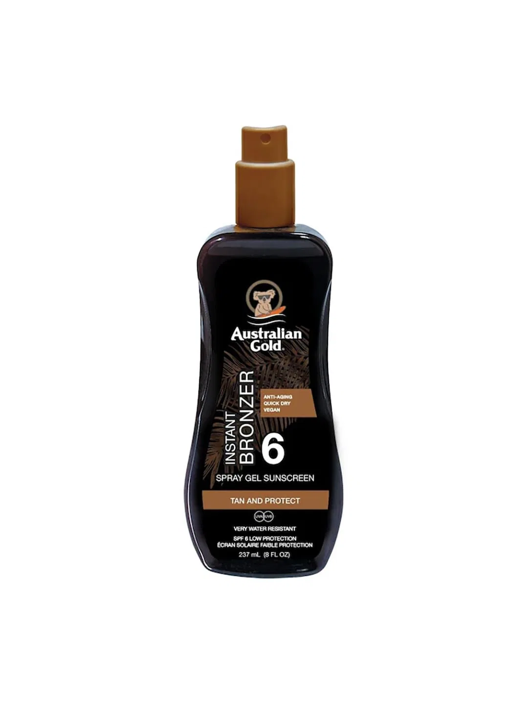 Спрей-гель для загара Australian Gold SPF 6 с бронзатором 237 мл Australian Gold
