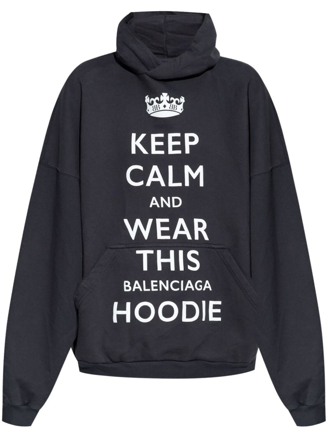 

Толстовка с капюшоном Keep Calm от Balenciaga, черный