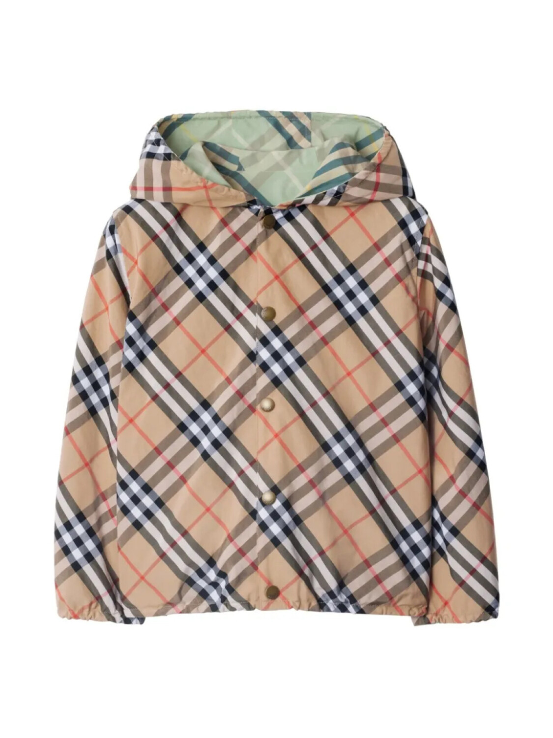 Куртка Burberry Kids Vintage Check, зеленый — фото 3