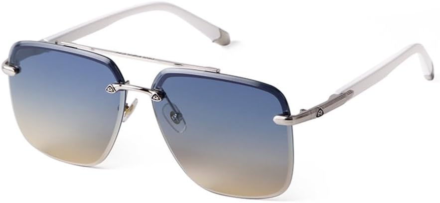 

Винтажные большие металлические солнцезащитные очки для мужчин и женщин, коричневые, с двойной перемычкой, солнцезащитные очки, очки для мужчин, защита от ультрафиолета UV400 MTZJH, C5