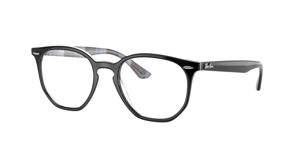 

Оптические оправы унисекс RX7151 RAY-BAN, black on chevron grey/burgundy
