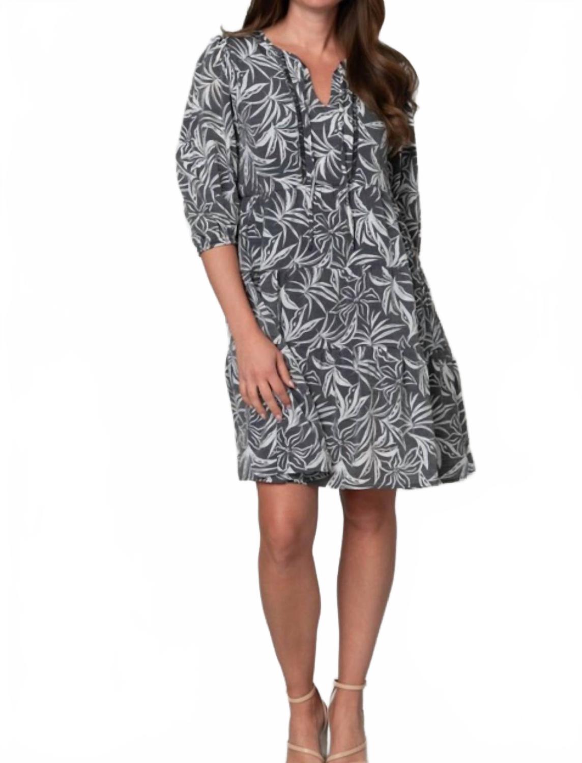 

Pine Apparel Женское платье с пышными рукавами, черно-белое