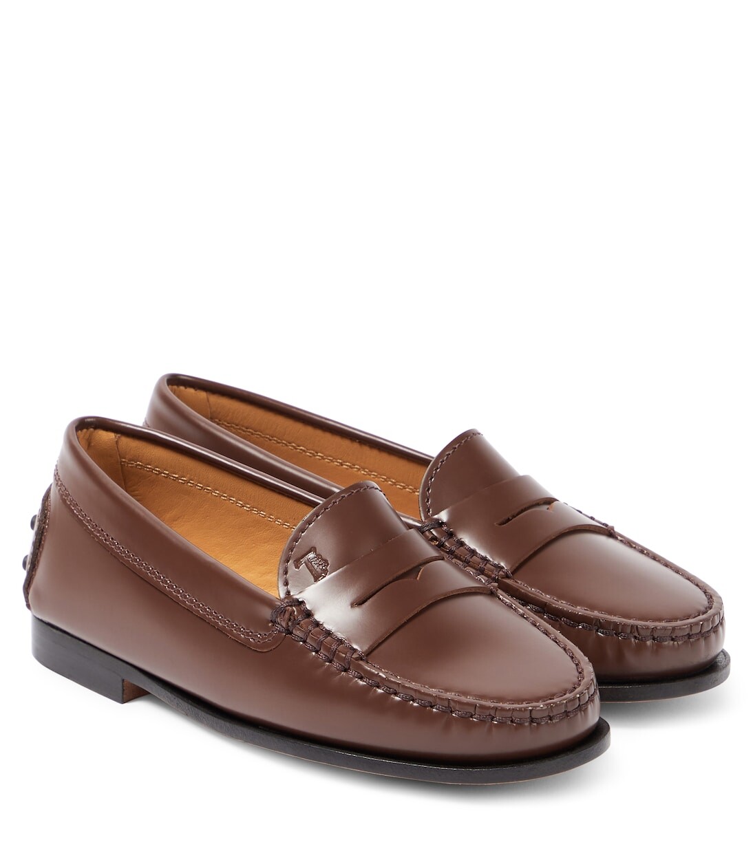 

Кожаные лоферы Tod'S Junior, коричневый