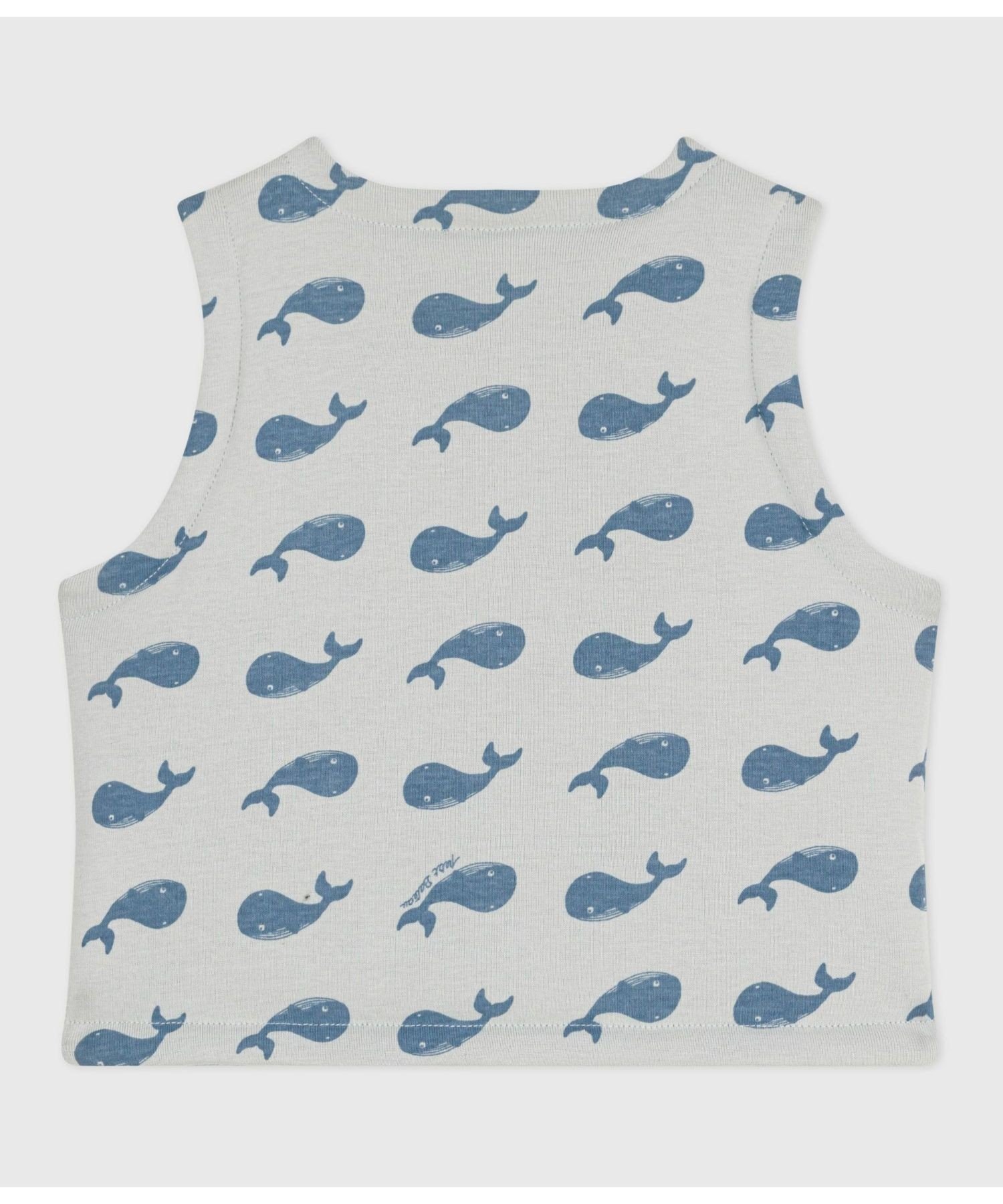 Двусторонний жилет Petit Bateau, Gray/Light Blue — фото 3