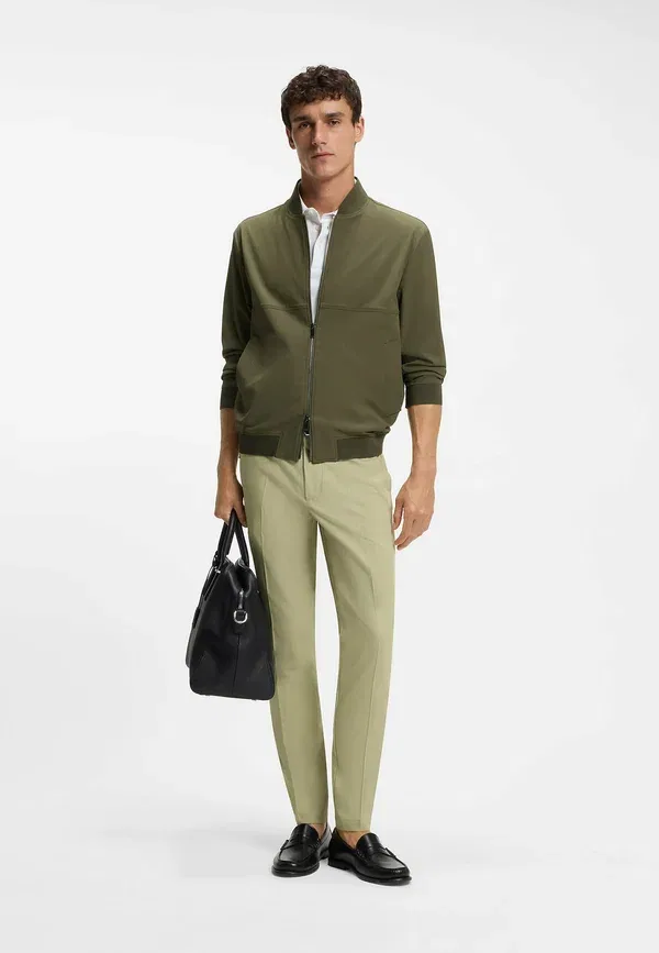 Брюки чинос P kaiton1 zip chinos Boss, цвет хаки — фото 2