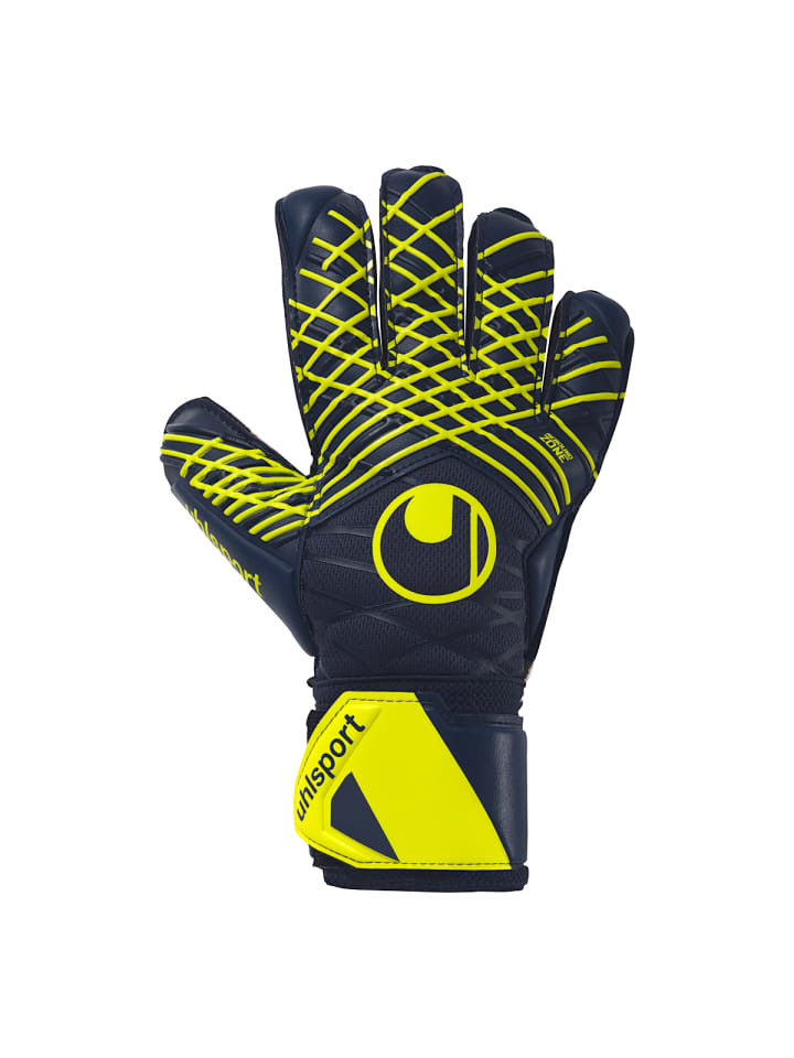 

Uhlsport Вратарские перчатки Prediction Supersoft в сине-бело-флуоресцентно-желтом цвете