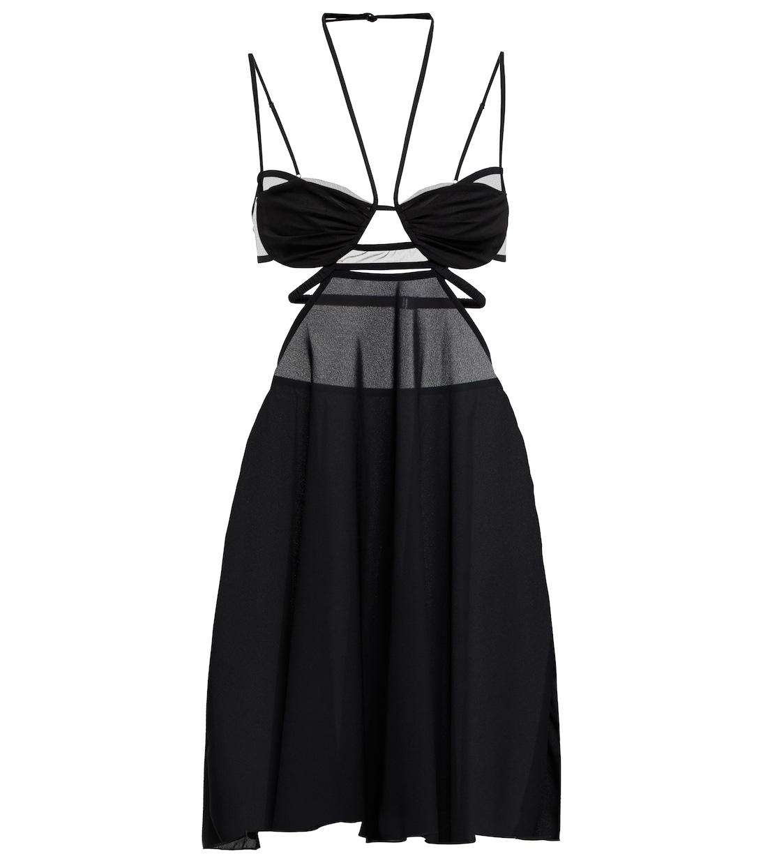 

Мини-платье с вырезом Nensi Dojaka, черный