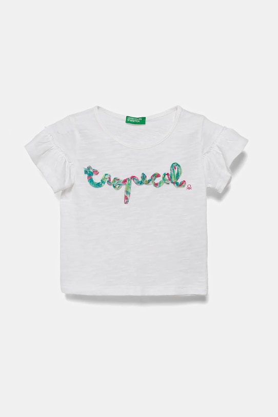 

Детская хлопковая футболка United Colors Of Benetton, белый