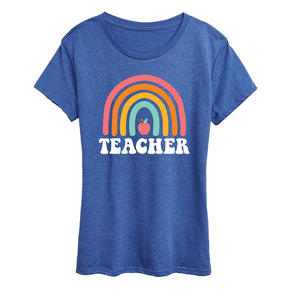 

Женская футболка с рисунком Rainbow Teacher Licensed Character, цвет Heather Royal Blue