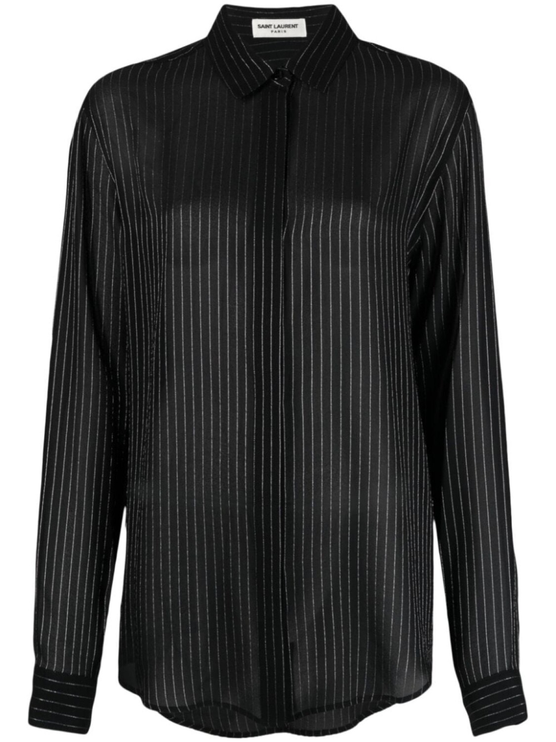 

Saint Laurent рубашка в тонкую полоску, черный