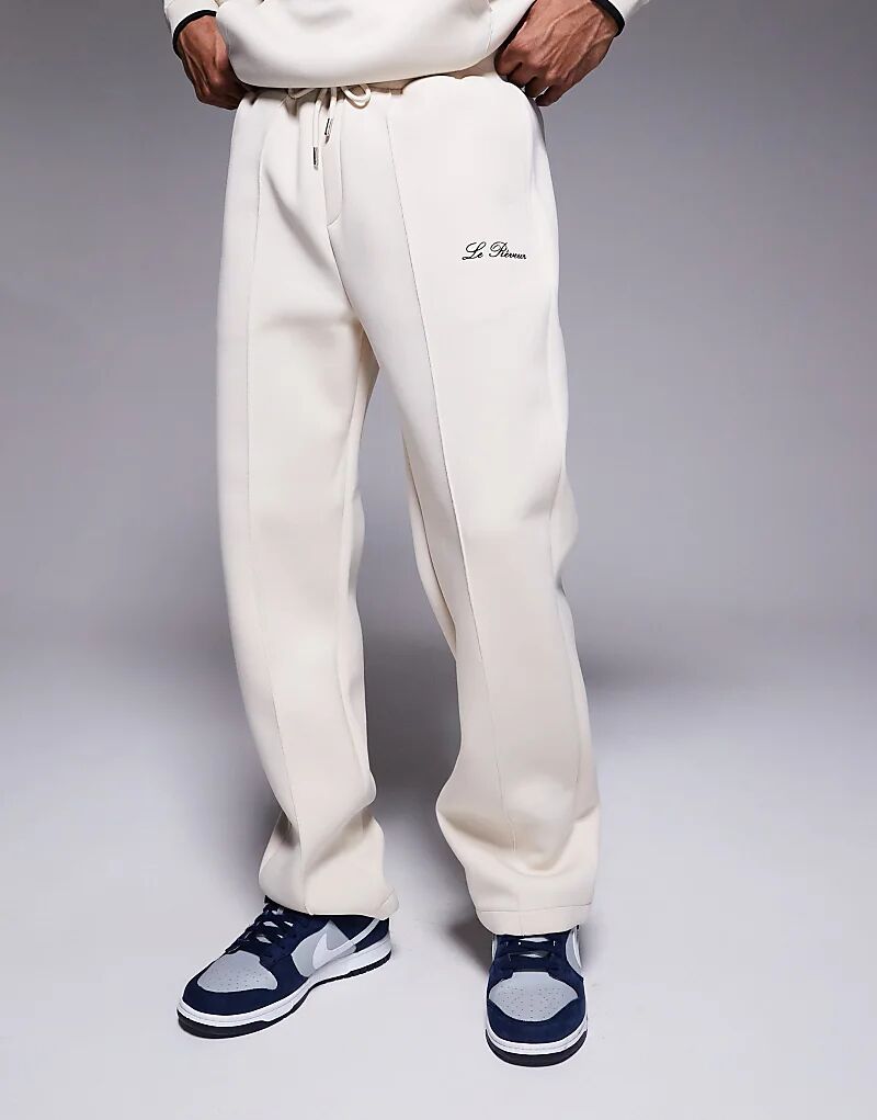 

Элегантные спортивные брюки River Island цвета экрю