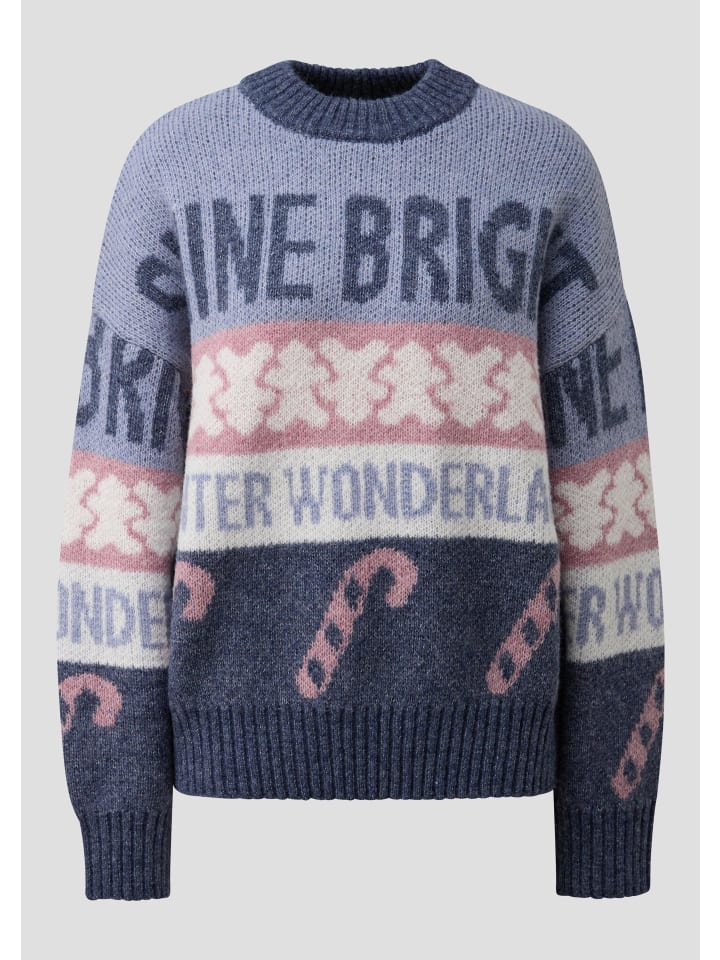 

QS Вязаный свитер 52х0 бледно-голубого цвета