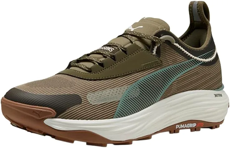Мужские кроссовки для бега по пересеченной местности PUMA Voyage Nitro 3 Trail - зеленые, зеленый — фото 2