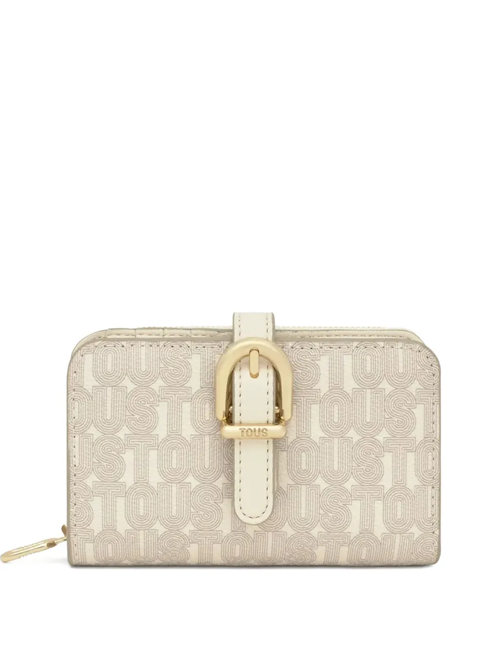 

Кошелек с логотипом и пряжкой Tous, нейтральный