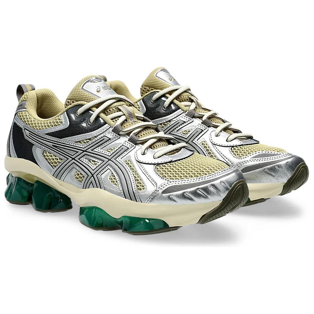 Кроссовки GEL-Quantum Kinetic унисекс с низким верхом, серебристо-зеленые Asics — фото 3